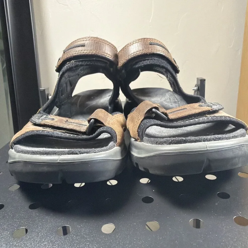 Ecco Yucatan Women’s Sandal Brown Knick Leather Size 38/7